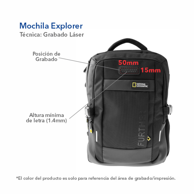 Mochila Nat Geo Explorer  Graphia: promocionales, souvenirs, corte y  grabado lÃ¡ser